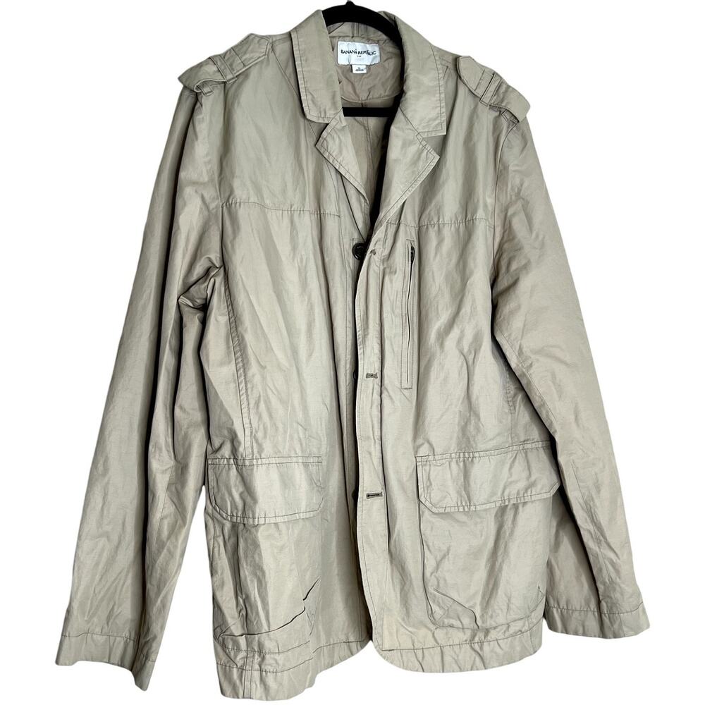 Banana Republic Field Jacket Men XL Military Utility VTG Gorpcore Travel Safari